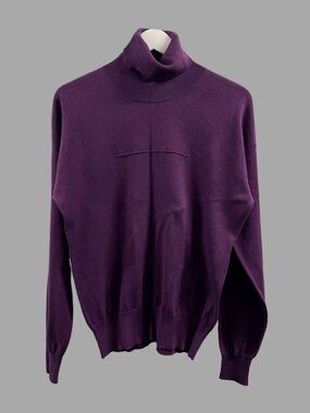 MAISON MARTIN MARGIELA MM6 Purple Turtleneck Knit Sweater Sz M Cotton Blend